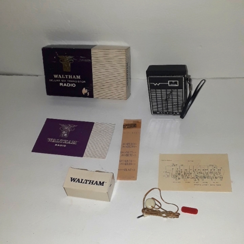 c RARE 1960s WALTHAM WA 1001 6 TRANSISTOR RADIO IN BOX